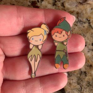Peter Pan & Tinkerbell ear jacket earrings
